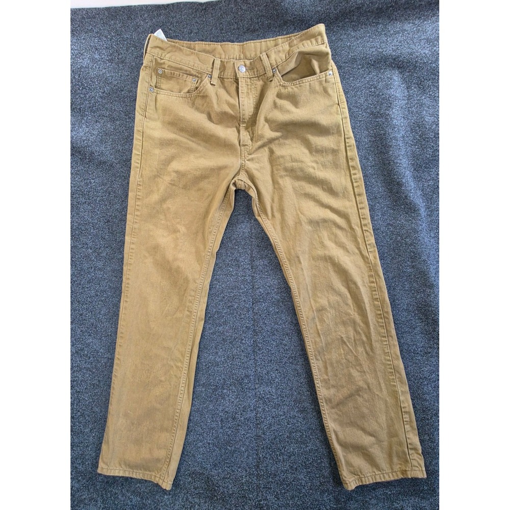 Levi's 505 Workwear Straight Leg Pants 36x34 Khaki Tan Rugged Americana Style